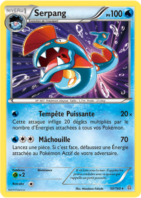Carte Pokémon Serpang 50/160 Holographique Primo-Choc