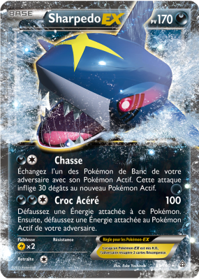 Carte Pokémon Sharpedo-EX 91/160 Ultra Rare Primo-Choc