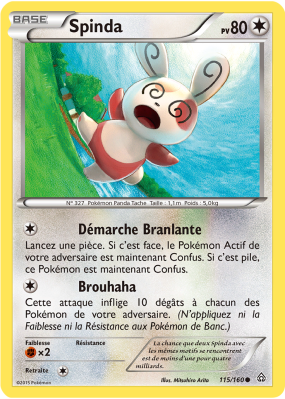 Carte Pokémon Spinda 115/160 Commune Primo-Choc