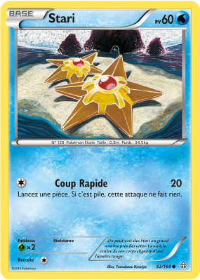 Carte Pokémon Stari 32/160 Commune Primo-Choc