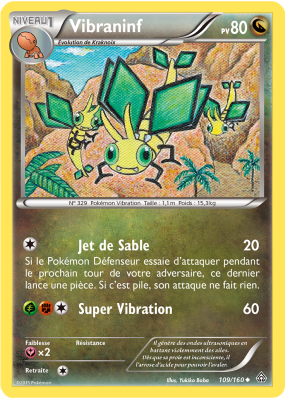 Carte Pokémon Vibraninf 109/160 Peu commune Primo-Choc