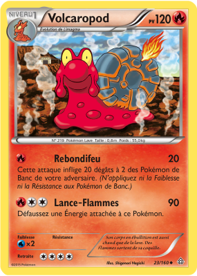 Carte Pokémon Volcaropod 23/160 Peu commune Primo-Choc
