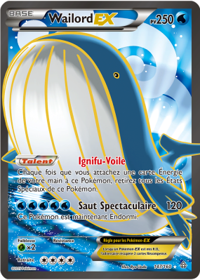 Carte Pokémon Wailord-EX 147/160 Ultra Rare Primo-Choc
