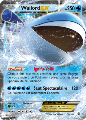 Carte Pokémon Wailord-EX 38/160 Ultra Rare Primo-Choc