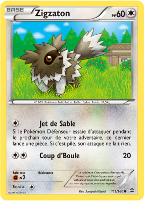 Carte Pokémon Zigzaton 111/160 Commune Primo-Choc