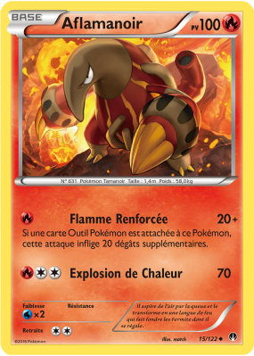 Carte Pokémon Aflamanoir 15/122 Peu commune Rupture TURBO