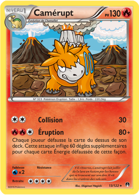 Carte Pokémon Camérupt 13/122 Rare Rupture TURBO