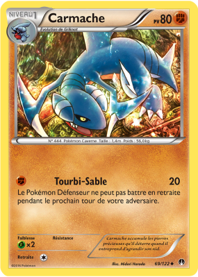 Carte Pokémon Carmache 69/122 Peu commune Rupture TURBO