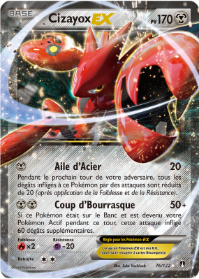 Carte Pokémon Cizayox-EX 76/122 Ultra Rare Rupture TURBO