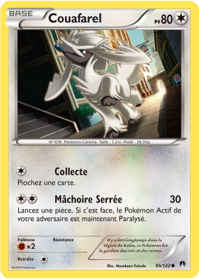 Carte Pokémon Couafarel 95/122 Commune Rupture TURBO