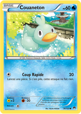 Carte Pokémon Couaneton 36/122 Commune Rupture TURBO