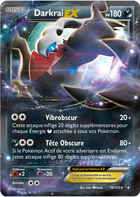 Carte Pokémon Darkrai-EX 74/122 Ultra Rare Rupture TURBO