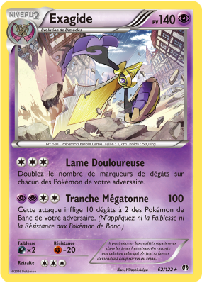 Carte Pokémon Exagide 62/122 Holographique Rupture TURBO