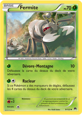 Carte Pokémon Fermite 9/122 Peu commune Rupture TURBO
