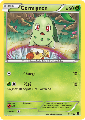 Carte Pokémon Germignon 1/122 Commune Rupture TURBO