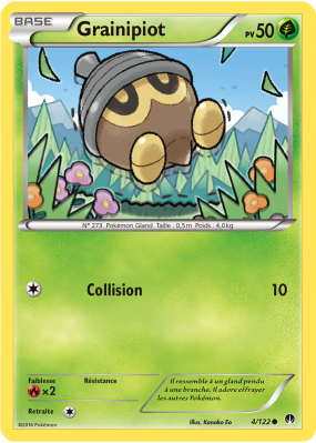 Carte Pokémon Grainipiot 4/122 Commune Rupture TURBO
