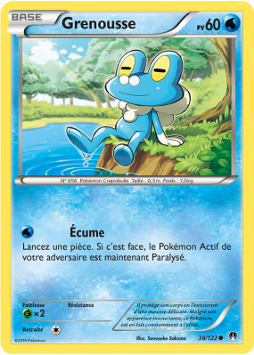 Carte Pokémon Grenousse 38/122 Commune Rupture TURBO