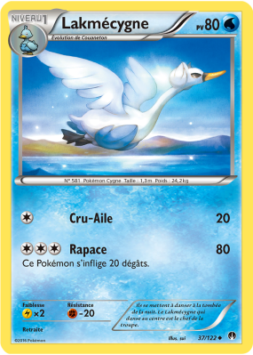 Carte Pokémon Lakmécygne 37/122 Peu commune Rupture TURBO