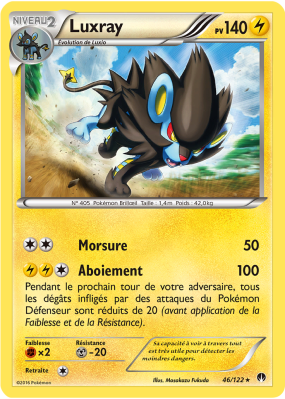 Carte Pokémon Luxray 46/122 Rare Rupture TURBO