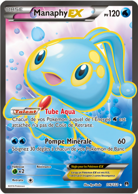 Carte Pokémon Manaphy-EX 116/122 Ultra Rare Rupture TURBO