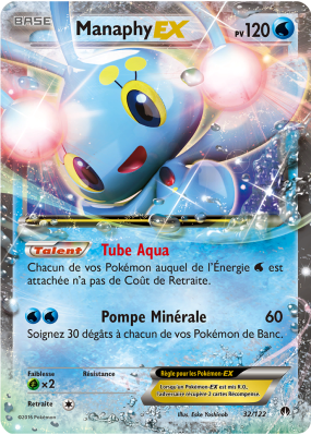Carte Pokémon Manaphy-EX 32/122 Ultra Rare Rupture TURBO