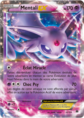 Carte Pokémon Mentali-EX 52/122 Ultra Rare Rupture TURBO