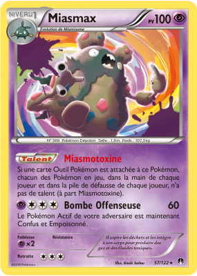Carte Pokémon Miasmax 57/122 Holographique Rupture TURBO