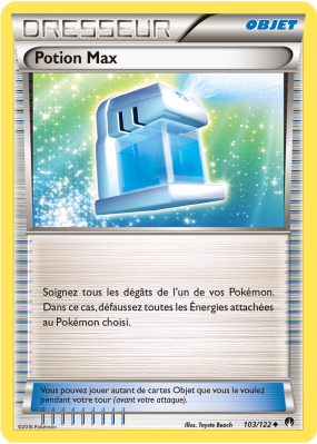 Carte Pokémon Potion Max 103/122 Peu commune Rupture TURBO