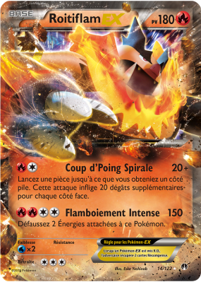 Carte Pokémon Roitiflam-EX 14/122 Ultra Rare Rupture TURBO