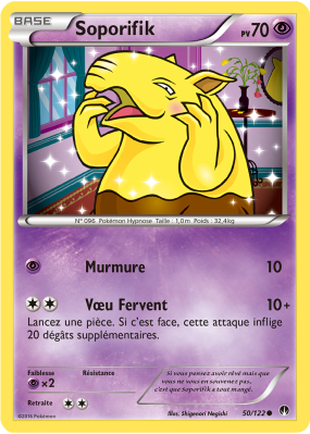 Carte Pokémon Soporifik 50/122 Commune Rupture TURBO