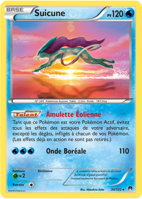 Carte Pokémon Suicune 30/122 Holographique Rupture TURBO
