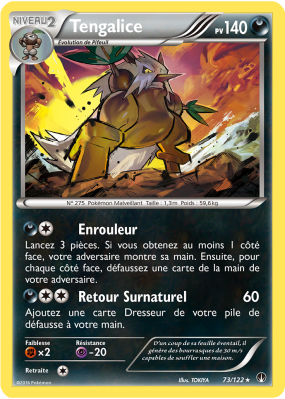 Carte Pokémon Tengalice 73/122 Rare Rupture TURBO