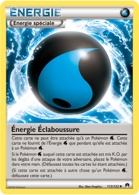Carte Pokémon Énergie Éclaboussure 113/122 Peu commune Rupture TURBO