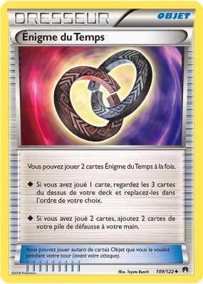 Carte Pokémon Énigme du Temps 109/122 Peu commune Rupture TURBO