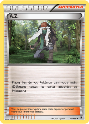 Carte Pokémon A.Z. 91/119 Peu commune Vigueur Spectrale