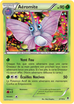 Carte Pokémon Aéromite 2/119 Rare Vigueur Spectrale