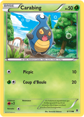 Carte Pokémon Carabing 8/119 Commune Vigueur Spectrale