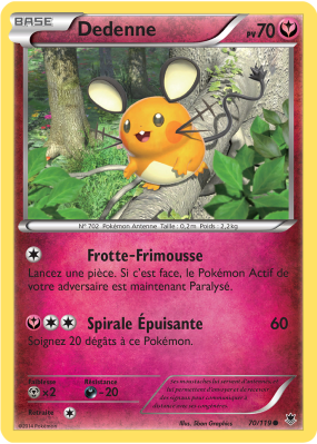Carte Pokémon Dedenne 70/119 Commune Vigueur Spectrale