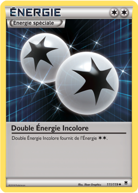 Carte Pokémon Double Énergie Incolore 111/119 Peu commune Vigueur Spectrale