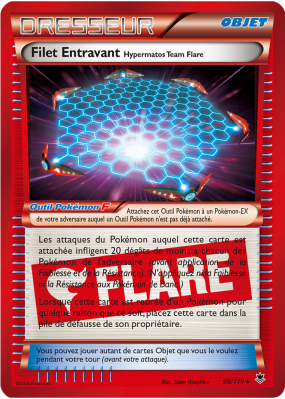 Carte Pokémon Filet Entravant Hypermatos Team Flare 98/119 Holographique Vigueur Spectrale