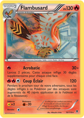 Carte Pokémon Flambusard 10/119 Rare Vigueur Spectrale