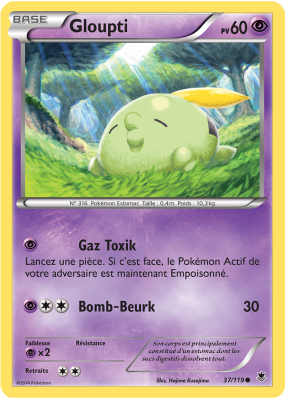 Carte Pokémon Gloupti 37/119 Commune Vigueur Spectrale
