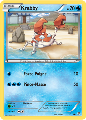Carte Pokémon Krabby 13/119 Commune Vigueur Spectrale