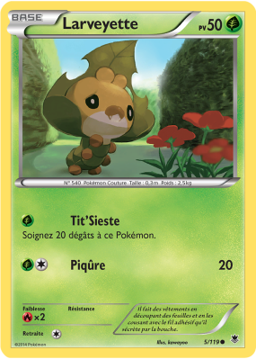 Carte Pokémon Larveyette 5/119 Commune Vigueur Spectrale