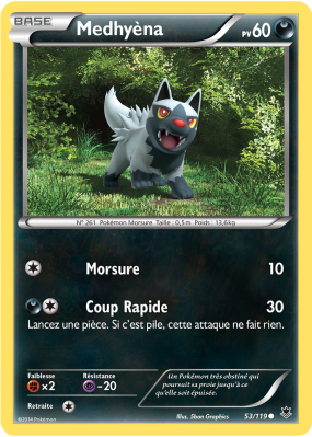 Carte Pokémon Medhyèna 53/119 Commune Vigueur Spectrale