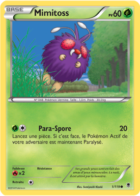 Carte Pokémon Mimitoss 1/119 Commune Vigueur Spectrale