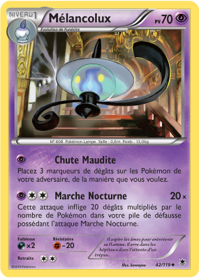 Carte Pokémon Mélancolux 42/119 Peu commune Vigueur Spectrale
