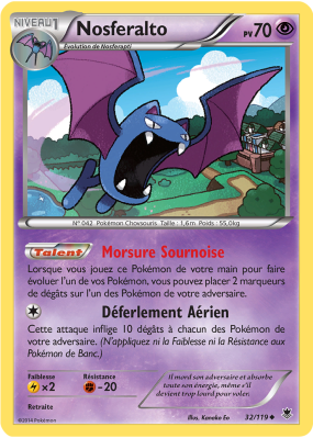 Carte Pokémon Nosferalto 32/119 Peu commune Vigueur Spectrale