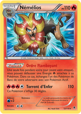 Carte Pokémon Némélios 12/119 Rare Vigueur Spectrale