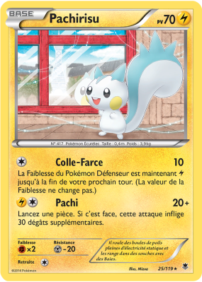 Carte Pokémon Pachirisu 25/119 Rare Vigueur Spectrale